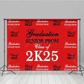 Aperturee - Aperturee Retro Red Step And Repeat Congrats Grad Backdrop